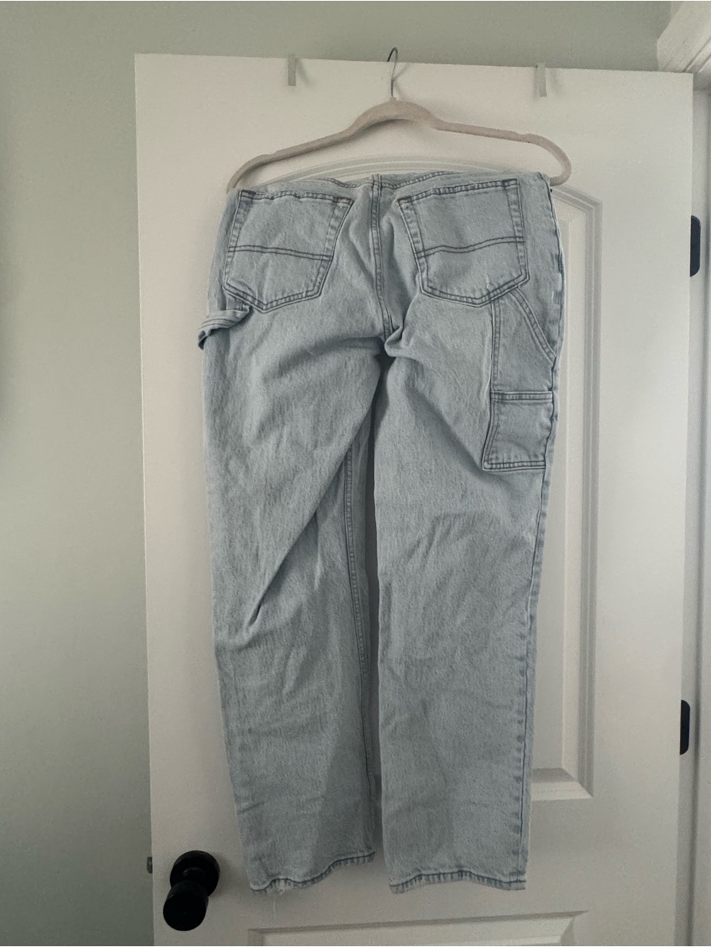 Abercrombie & Fitch Light Blue High-Rise Straight Jeans - Picture 2 of 2